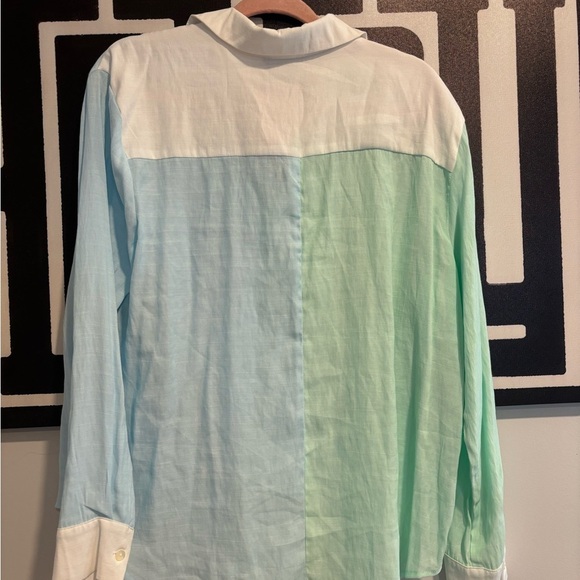 Mustard Seed NWT Color block Button-Up Shirt - Picture 4 of 5